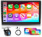 4GB+64GB Android Autoradio per FIAT Bravo 2008-2013 Carplay Android Auto Wireless, Hodozzy Display 9 Pollici Touch Screen Auto Stereo 2 Din GPS Navigazione WiFi, Bluetooth DSP FM/RDS USB +Retrocamera