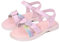 OrJana Sandali da Bambina Unicorno, Colori Metallizzati, Cinturino regolabile alla Caviglia, Suola in Gomma antiscivolo (Pink, Sistema Taglie Calzature EU, Bimbo (0-5 anni), Numero, Media, 26)