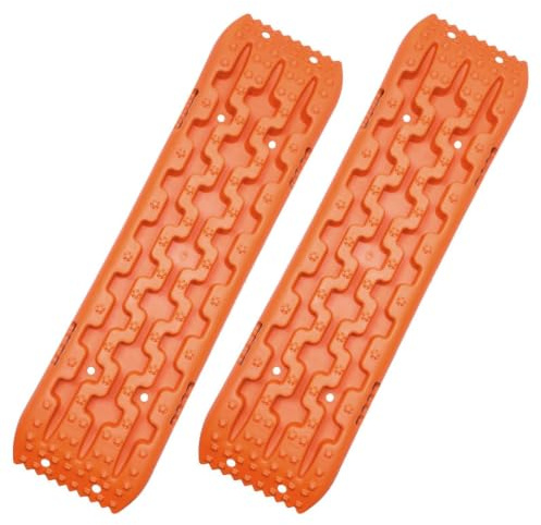 2 Stücke Sandbleche Offroad Traktionsmatte Anfahrhilfe Recovery Board Offroad Tracks 10T Last Geeignet für Außeneinsatz bei Schnee Sand Schlamm für Geländewagen Wohnmobils PKW PKW LKW