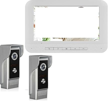 Smart Video Ring Doorbell Camera Visual Intercom Night Vision Two-Way Intercom Video Door Phone Video Door Entry Phone Call Easy Installation (Size : V70MLB-1V2) (V70MM42V1)