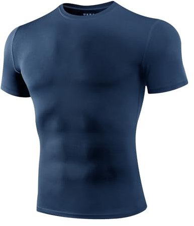 Niksa 1/2/3 pezzi, maglietta funzionale da uomo, a compressione, a maniche corte, sportiva, girocollo, traspirante, per corsa, allenamento, fitness