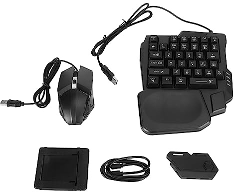 Pissente 4 in 1 Gaming -Tastatur -Mauskonverter mit ABS Material für Mobile Spiele, Schnelles Laden, Intelligente Pose Erkennung, Kompatibel mit PUBG Mobile und Mehr