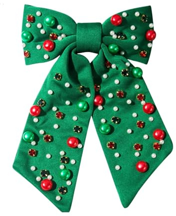 Weihnachtsklammern, Urlaubs-Accessoire-Set, glitzernde Zuckerstange, Weihnachtsmann, Rentier, Haarspange für Damen, Mädchen, Kinder, festliche Schleife für Strumpffüller, Geschenk