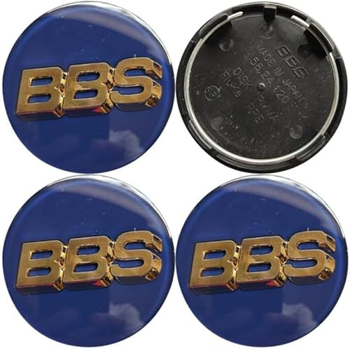 JIOPEDF 4 Stück Nabendeckel für BBS 56MM, Radnabenkappen Felgendeckel Felgenkappen Nabenkappen Wheel Caps Radnabenabdeckung Zubehör,C