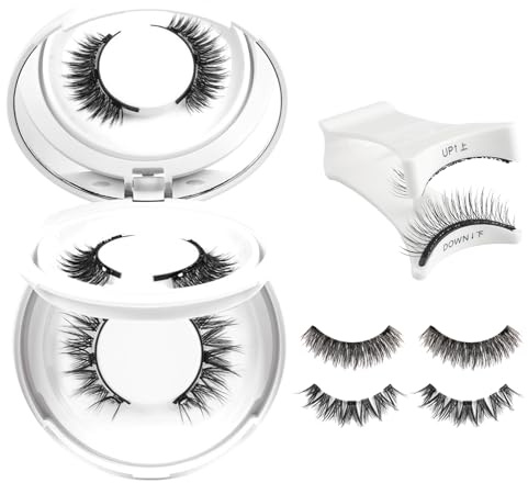 2 Pairs Magnetic Eyelashes with Applicator, Reusable Magnetic False Eyelashes No Glue Needed, Magnetic Eye Lashes Easy to Wear and Remove for Beginner