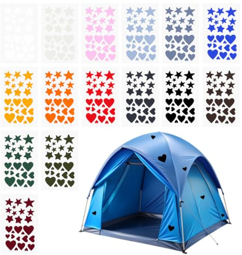 15 Blatt Nylon Flicken Selbstklebend Stoff, Daunenjacke Flicken Reparaturset, Reparaturflicken Daunenjacken, Flickendaunenjacke, Wasserdichte Nylon Aufkleber, für Jacken, Oberbekleidung