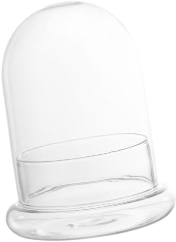 JUMPLAWN Terrarium Résistant la Corrosion en Verre Transparent Vase avec Couvercle et Économiseur d'eau pour Plantes et Fleurs pour DIY et Décoration Intérieure