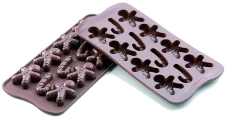 silikomart | SCG12 Silikonform für MR GINGER Pralinen, Antihaft, 12 Pralinen, 1er Pack Form für Süßigkeiten, Easy Choc, 43 x 35 mm, h 12 mm, Made in Italy