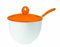 guzzini-boîte Zuckerdose mit Löffel schwarz vigar-feeling Orange