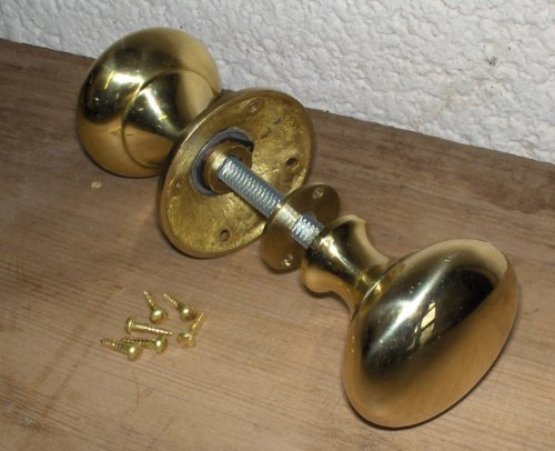 The Somerset Shop Victorian Style Solid Brass Door Rim Knob Set