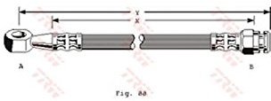 TRW Bremsschlauch PHD111 Länge: 410mm, | Kompatibel mit: SKODA 105,120, 105,120, 110 Coupe, 130, FAVORIT, FAVORIT Forman, RAPID