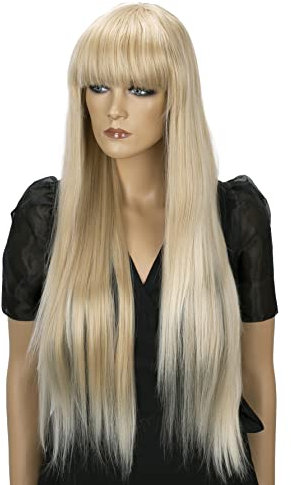 CAISHA 80cm Langhaar Perücke Fiona Fashion Wig Cosplay Glatt Blond FZ502c