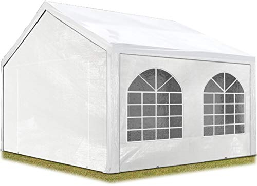 TOOLPORT Hochwertiges Partyzelt 3x3 m Pavillon Zelt PE Plane 450 N Gartenzelt Festzelt Wasserdicht weiß