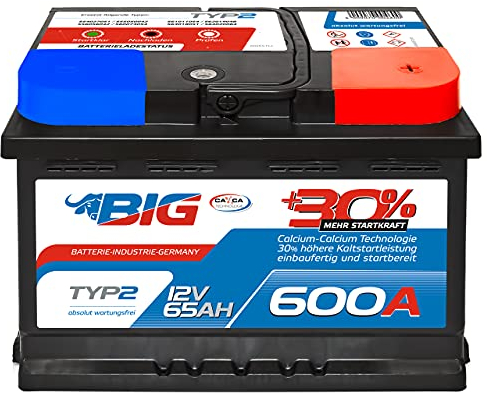 BIG +30% 12V 65Ah 600A/EN