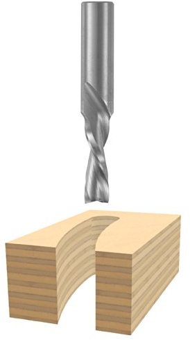 Bosch 85906M Spiral-Bit, 1/2 Zoll x 1-1/4 Zoll, massives Hartmetall, 2-schneidig, Downcut