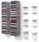 home3000 - 6 unsichtbare Bücherregale, weiß, mit 12 Fächern, Höhe: bis zu 300 cm, für Bücher mit Einer Tiefe von bis zu 22 cm