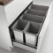 Naber Cox® Box 2T 1000-5. Abfallsammler, hellgrau.