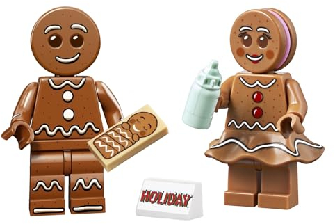LEGO Gingerbread Family Combo - Gingerbread Man, Woman, and Baby Minifigure (with Display Stands) 10267