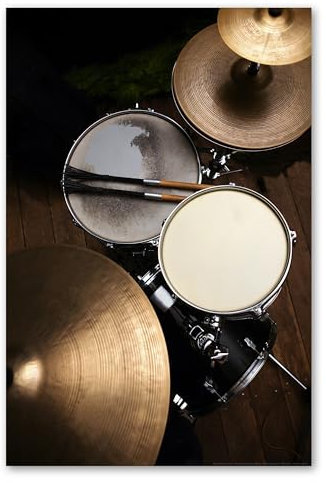 Postereck - 0127 - Schlagzeug, Musik Rock Pop Drums Instrument - Wandposter Fotoposter Bilder Wandbild Wandbilder - Poster - 3:2-30,0 cm x 20,0 cm