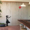 Banksy Ballon Mädchen XL Lebensgröße Wandsticker Wand Schablone - GIRL 112CM HIGH