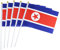 Kind Girl Art Mädchen 50 Stück Hand Held Flagge klein Mini Flagge Round Top National Land Flaggen 8.2 x 5.5'' North Korea