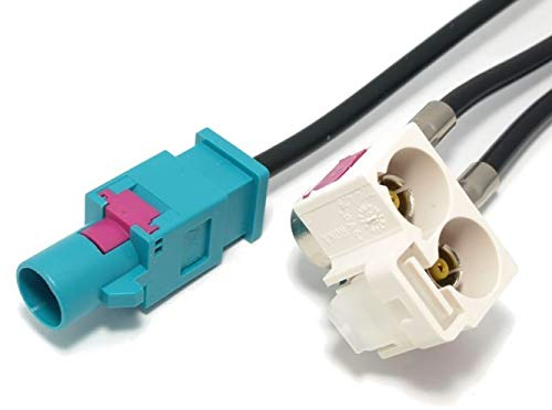 M.I.C. SKAA-51C: Antennenadapter KFZ Auto Radio Antenne Adapter Doppel Fakra Buchse - EIN Fakra Stecker für navigation vw rns rcd plus skoda octavia seat bmw audi AV8V6 AB8 AVM8 AVM9 AU7