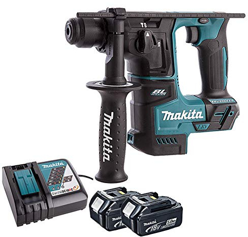 Makita DHR171Z 18V LXT Brushless SDS+ Martello rotativo con 2 x 5Ah BL1850 & DC18RC