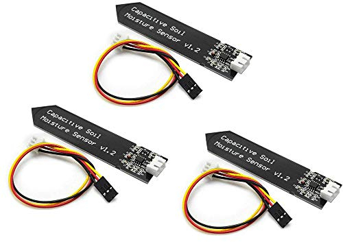 DollaTek 3 Stücke Kapazitiver Bodenfeuchtigkeitssensor Korrosionsbeständig für Arduino Feuchtigkeitserkennung Gartenbewässerung DIY