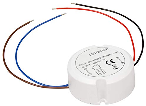 McShine LED-Trafo 12V DC, rund Ø55mm | Elektronisch | 0,5–12W Leistung | 230V Eingang | Konstantspannung | Überspannungs- und Kurzschlussschutz