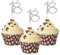 Sumerk 24PCS 18 Cupcake toppers Silver Glitter 18th Birthday Cupcake Picks Anniversary Party Decorations