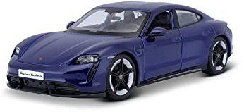 Bburago Modellauto 1:24 Porsche Taycan, Blau