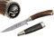Messer Jagdmesser Skull Totenkopf echt versilbert Hirschhorn Trachtenmesser Jagd Hirschfänger Wild Bock Jagdnicker für Lederhose Biker Jäger Jagd Stahl-Klinge Hirsch, Farbe:Skull B