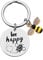 Fancychain Schlüsselanhänger Be Happy Bee Happy Gravur Biene Honigbiene Imker Gärtner Glücksbringer