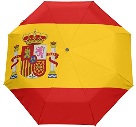 CHIFIGNO Paraguas de viaje plegable con la bandera de España
