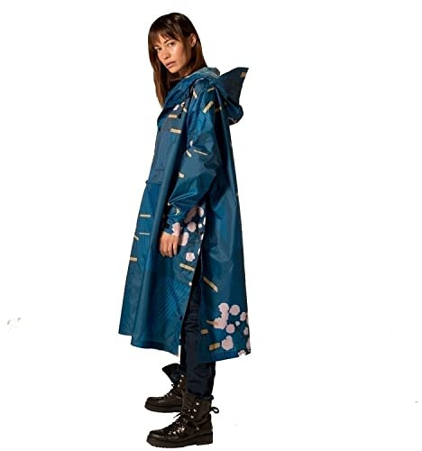 Rainkiss Japanese Blossom Sustainable Designer Rain Poncho