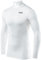 TCA Men's HyperFusion Compression Base Layer Top Long Sleeve Under Shirt - Mock Neck - White Mock, L