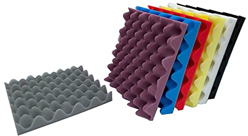PHONME 40 Stück Akustikschaumstoff Dämmschaummatte Schallschutz Schaumstoff Noppenschaum für Audio TV Studio 25x25x4cm(Color:gelb)