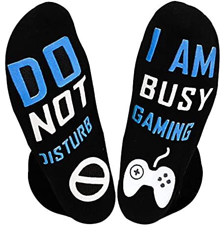 Dekzked Gaming Socks 6-11 Do Not Disturb Socks Novelty Gifts Funny Stocking Fillers for Men Women Teenage Boys