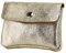 SH Leder Echtleder Kleine handliche Party Disco Kartenetui Geldbörse Reise Sport Urlaub compackt Lifestyle Unisex 11x6,90cm Alba B087 (Gold)