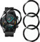 KELOLIN [4 Piezas] Protector Pantalla para HUAWEI Watch GT 2 (46 mm), 3D Curved, Cobertura total, Antiarañazos (Negro) Protector de pantalla suave HD compatible con HUAWEI Watch GT 2 (46 mm)