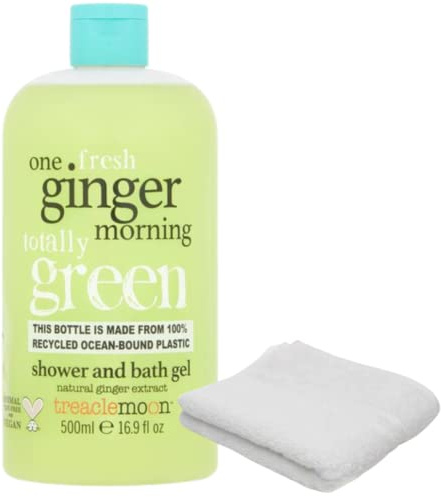 Treacle Moon Shower & Bath Gel (500ml) with Bath Washcloth (Ginger)