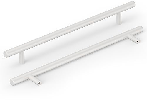 goldenwarm 15 Stück Griffe für Küchenschränke Schrankgriffe Weiß Möbelgriffe Weiß Türgriffe Küche Schrankgriffe Edelstahl küchengriffe 160mm lochabstand Türgriffe Schrank