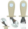 ERNESTINE - Couverts bébé ergonomiques en silicone alimentaire et acier inoxydable - couverts bébé apprentissage diversification alimentaire dme - cuillère fourchette bébé souple alimentation enfant