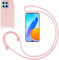 GoodcAcy Funda con Cuerda para Honor 70 Lite/Honor X8 5G/Honor X6,Carcasa Silicona Líquida Correa Colgante Ajustable Collar Correa de Cuello Cadena Cordón Case para Honor 70 Lite/Honor X8 5G,Rosa