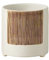 J-Line Blumentopf Ibiza Rund - Keramik - Wit/Bruin - Large - Ø14.5 cm