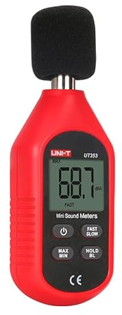 UNI-T UT353 UT353BT Sound Level Bluetooth Meter Digital Noise Measuring Tester 30-130dB Professional Decibel Monitor dB Detector (UT353)
