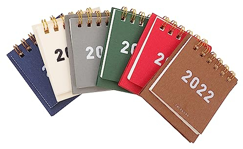 NUOBESTY 6st Kalender 2022 Wöchentlicher Kalenderblock Stehtischkalender Stehender Kalender 2022 Kalender Schreibtisch Schreibtischunterlagen-kalender Papier Büro Bilden Perlmutt