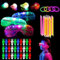 Ainiv 69 Stück Knicklichter Party Set, Neon Brille, LED Blinkende Ringe, Glow Sticks für Neon Party Deko, Hochzeit, Kinder, Kindergeburtstag, Halloween, Weihnachtsdeko, Silvester, Feuerwerk