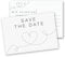 younikat 15 Postkarten Save the Date I DIN A6 I Herzlinie I Set Hochzeit Wedding Einladungs-Karten I schwarz-weiß elegant I dv1278