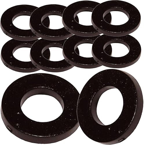 Universal Hardware Rondelles plates en nylon noir M16 forme A DIN 125A (lot de 10)